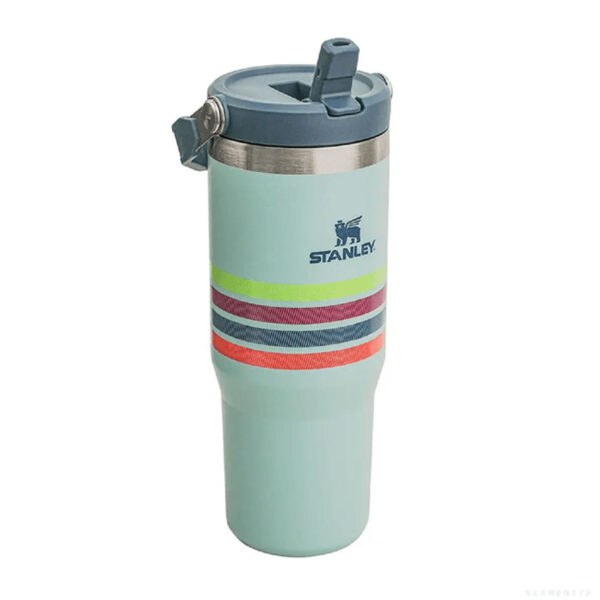 Vaso Stanley Flip Straw Tumbler Seafoam Stripe 887 Ml - Imagen 2